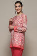 Pink Polyester Straight Kurti image number 4