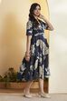 Blue Cotton Asymmetric Dress image number 3