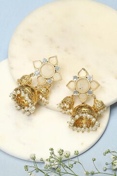 Off White Brass Earrings image number 0