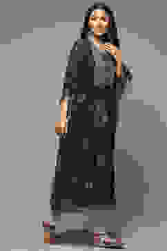 Indigo LIVA Blend Straight Printed Kurta image number 5