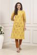 Green Cotton Straight Printed Kurta image number 5
