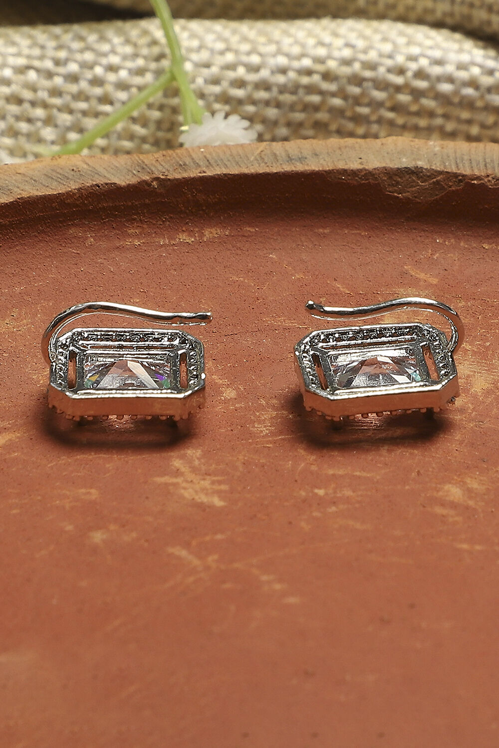 White Alloy Drop & Danglers image number 2