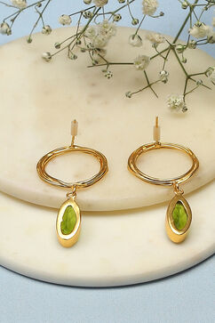 Green Brass earrings image number 2