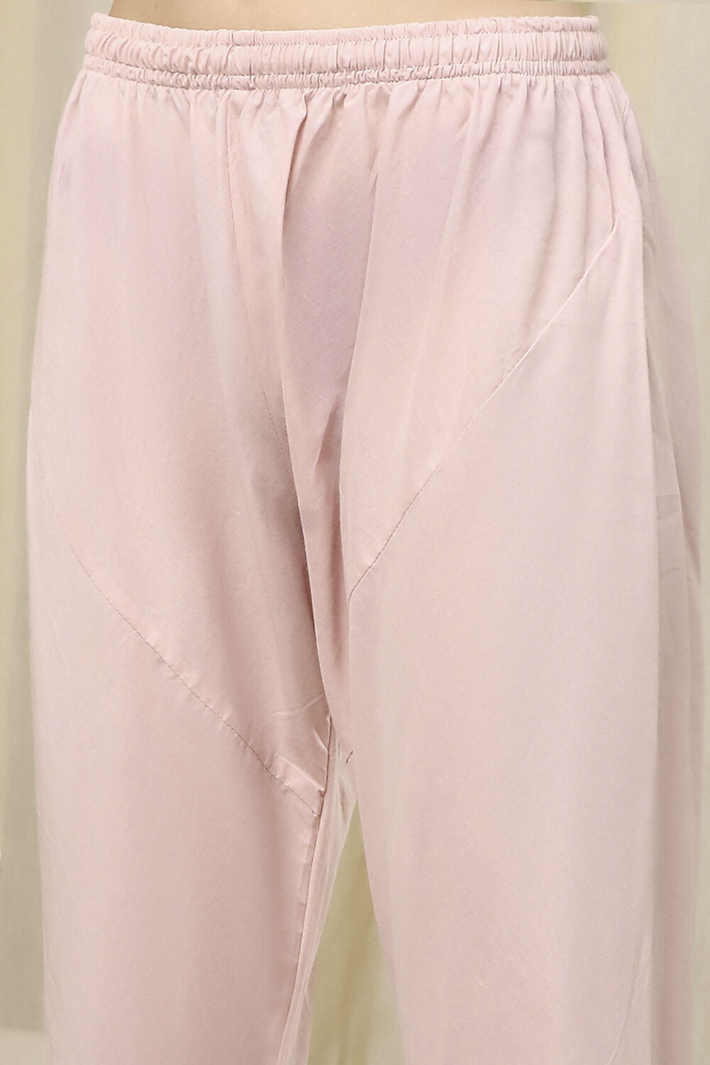 Beige Cotton Printed Anarkali Suit Set image number 2