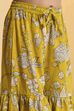 Yellow Cotton Floral Peplum Kurta Set image number 2