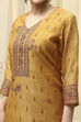 Pink Chanderi Printed Embroidered Unstitched Suit Set image number 2
