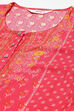 Red LIVA Straight Printed Kurta image number 1