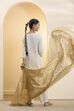 Gold Poly Zari Floral Dupatta image number 2