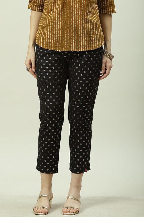 Black Viscose Narrow Pants image number 0