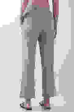 Beige Viscose Blend Wide Leg Pants image number 5