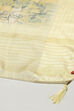 Mustard Chanderi Printed Unstitched Suit Set image number 4