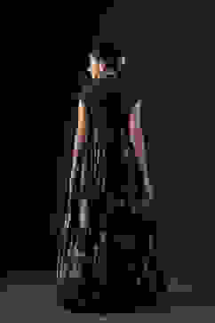 Rohit Bal Black Cotton Silk Anarkali Printed Suit Set image number 5