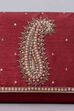 Maroon Zardosi Clutch image number 1