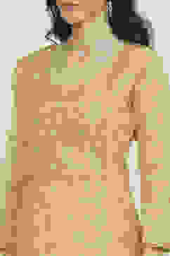 Mustard Net Hand Embroidered Unstitched Suit Set image number 2