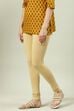 Beige Cotton Blend Solid Churidar image number 0