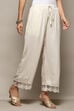 Black Rayon Regular Solid Palazzo image number 1