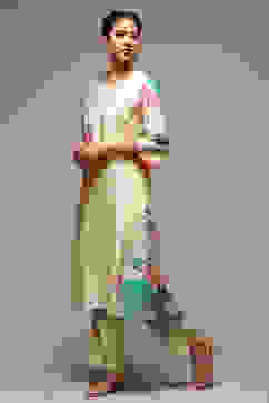 Aqua Viscose Straight Printed 2 Piece Set image number 3