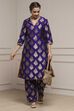 Fuchsia Pink Art Silk Printed Straight Co-ord Set image number 0