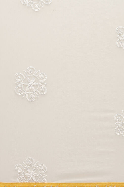 Yellow Cotton Unstitched Suit Set image number 3