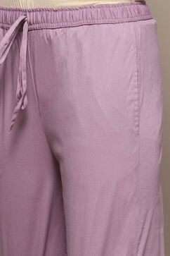 Lilac Polyester Straight Kurta Set image number 2