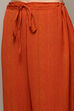 Blue & Rust Polyester Straight Kurta Narrow Palazzo Suit Set image number 3