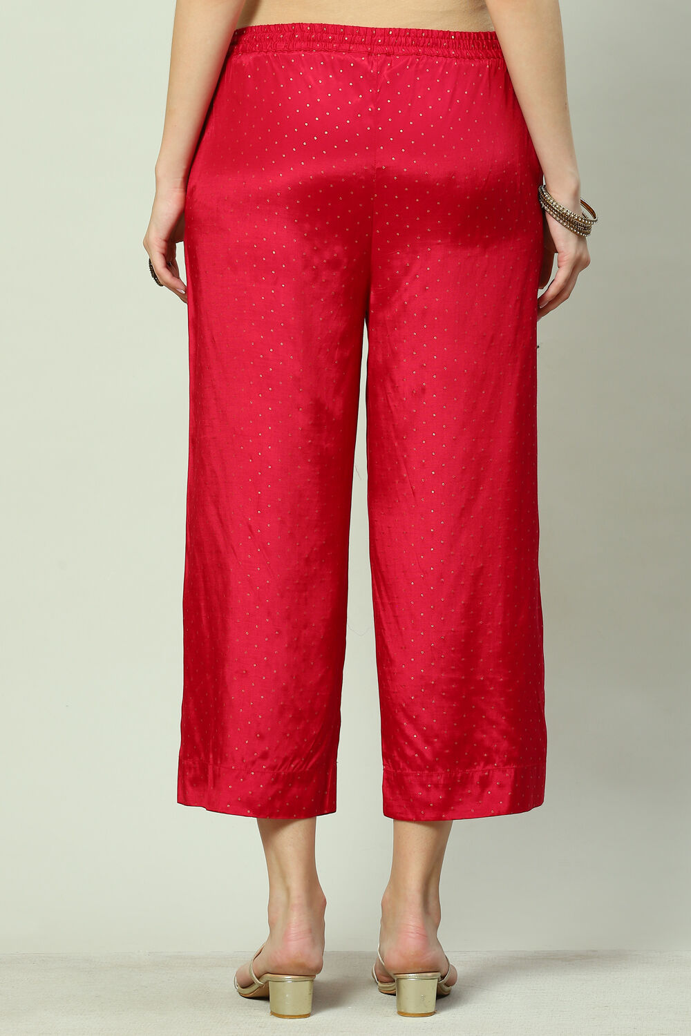 Off White Viscose Palazzo image number 4