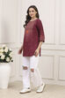 Black Rayon Printed Straight Kurti image number 2