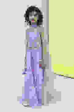 Lilac Embroidered Flared Lehenga Set image number 3