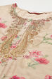 Beige Poly Metallic Cotton Straight Suit Set image number 1