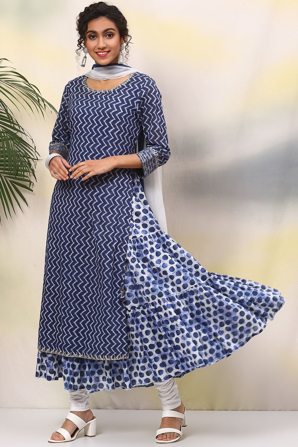 Long kurta churidar top