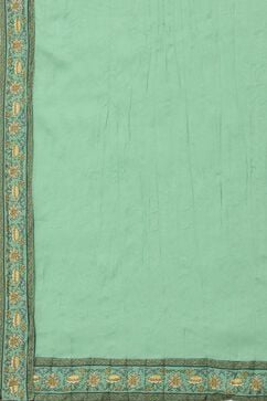 Sage Green Printed Cotton Straight Suit Set image number 3