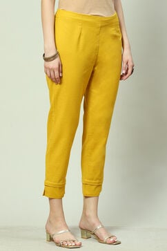 Ochre Cotton Flax Slim Pants image number 3