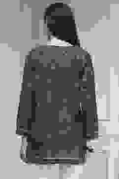 Blue Printed Straight Short Kurta image number 3