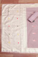 Pink Tissue Chanderi Embroidered Unstitched Suit Set image number 3