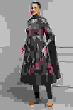 Navy Cotton Anarkali Printed Suit Set image number 3