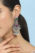 Pink Green Brass Drop & Danglers image number 1