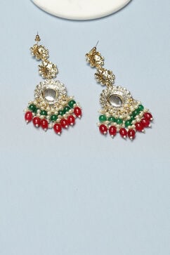 Red Green Alloy Earrings image number 2