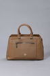 Brown PU Satchel image number 1
