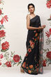 Rohit Bal Black Cotton Blend Saree image number 3