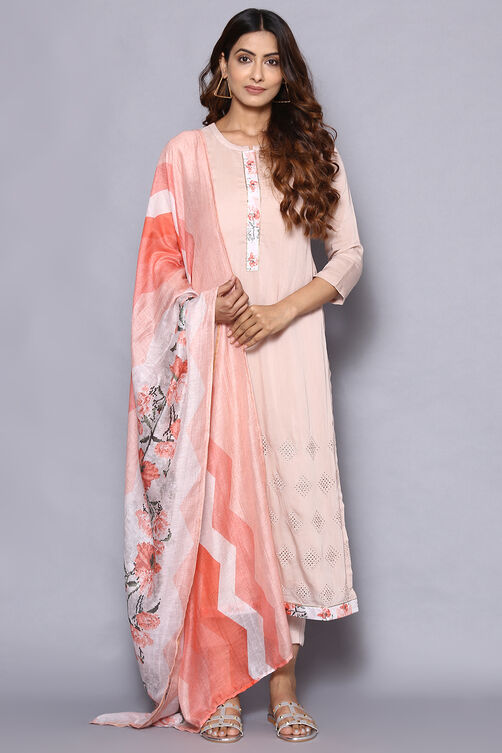 Fawn Muslin Easy Stitch Suit Set image number 0