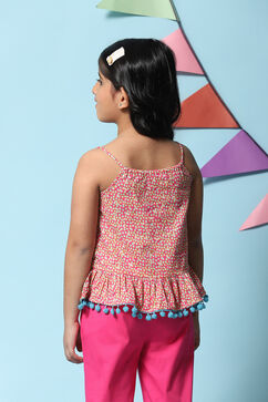 Pink Cotton Short Top image number 4