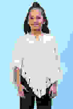 Off White Nylon Yarndyed Top image number 3