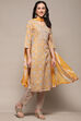 Yellow Cotton Blend Unstitched Suit Set image number 7