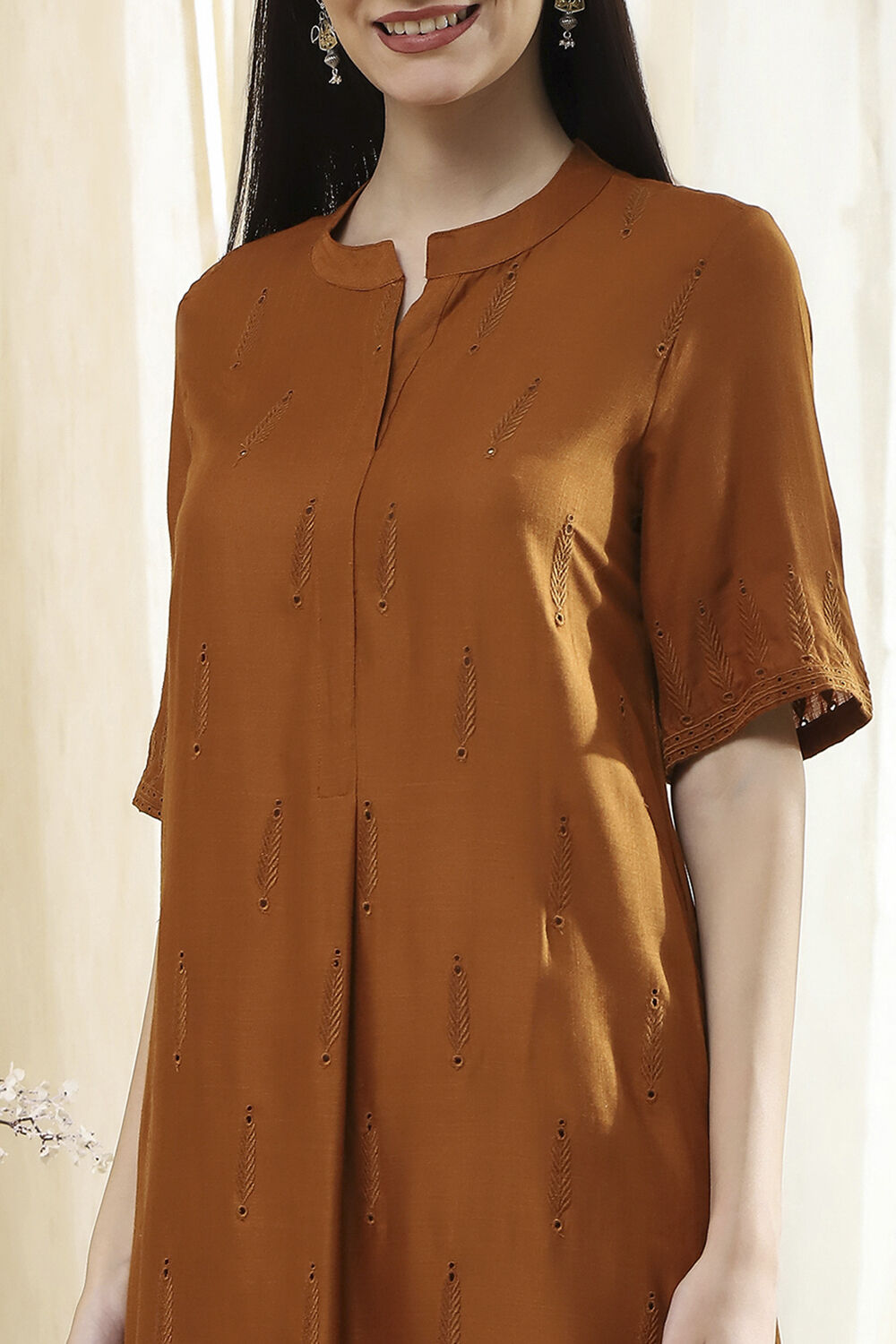 Blush Pink Straight Kurta Set image number 1