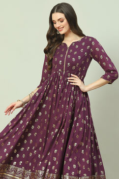 Wine Cotton Dress image number 2