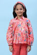 Coral Cotton Flared Printed Top image number 5