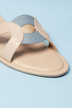Beige Pu Slip-Ons image number 1