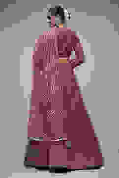 Pink Nylon Lehenga Set image number 2