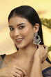 Pearl Gold Plated Brass Openwork Chandbali image number 1
