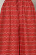 Red Cotton Silk Double Layered Kurta Flared Palazzo Suit Set